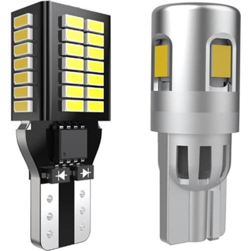 2x T10 W5W 194 T15 W16W 921 LED For Car Led Canbus Stop Bulb 12V White Auto Tail Lights Side Marker Lamp Reverse Light for Audi