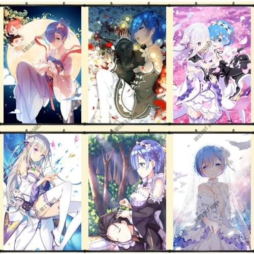 5D Diamond Painting Anime Cross Stitch Kits Life In Another World From Scratch Diamond Embroidery Full Round Mosaic Home Decor