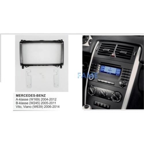 9 inch Car Fascia Radio Panel for MERCEDES BENZ Vito 2006+, Viano 2006+ Facia Dash Kit Trim Adapter Bezel Console Plate Cover