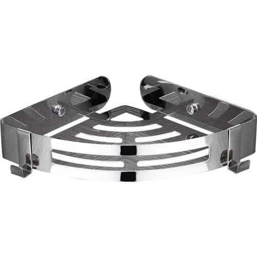 Free shipping toilet rack wall-mounted perforated 304 stainless steel toilet triangle toilet storage bathroom