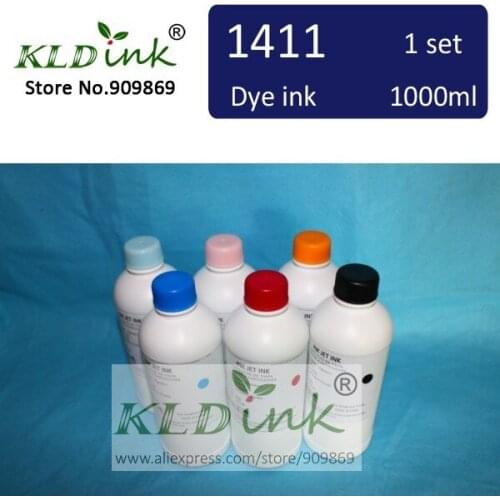 [ KLD Ink ] 6PCS x 1000ml Compatible BCI-1411 BCI1411 Dye ink for W7200 W8200 W8400 Large Format Printer