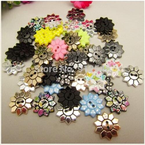 YJHSMY DT29,Dia 19.5mm Hot 50 pcs/lot flower resin buttons handmade diy accessories,DIY accessories materials