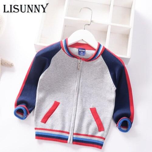 Kids Sweater Boys Autumn and Winter 2020 Baby Sweater Zip knitting Cardigan Jacket Childrens Clothing Baby Boy Clothes 2-7y