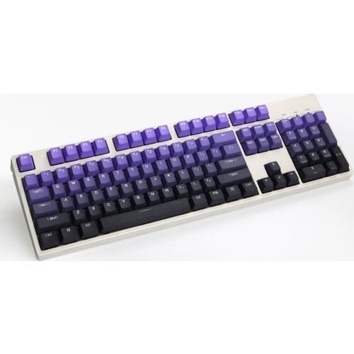 Gradient Purple Gray Keycaps For Cherry Mx Switch Mechanical Gaming Keyboard OEM Profile Backlit Matte Touch PBT Key Caps