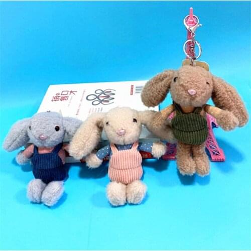 Kawaii 17cm Bunny Plush Rabbit Baby Toys Cute Soft Cloth Stuffed Animals Rabbit keychain For Children Baby Appease Toys Gift