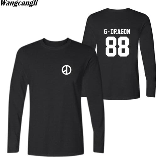 KPOP BIGBANG G-DRAGON Shirts Album Shirts Hip Hop Casual Fashion Cotton Clothes Tshirt T Shirt Long Sleeve Tops T-shirt