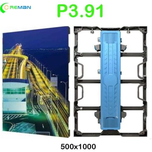 Indoor led matrix screen P3.91 P4 500x1000 6X4m 3x2m full color empty led screen cabinet