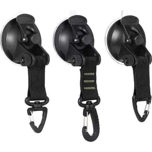 Potable 360 Degree Rotating Suction Cup Hook Reusable Camping Climbing Awning Tieback Universal Car Fixing Hook Home Hook