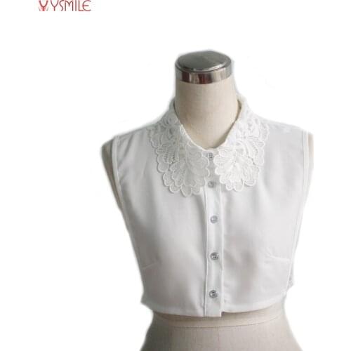 YSMILE Y Women Blouse Clothes Accessories Vintage Luxury Lace Floral Adult Detachable Lapel Shirt Sweater Fake Collar 2269