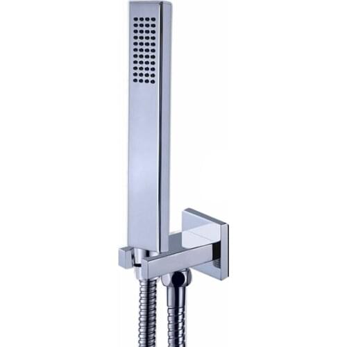 Wall mounted hand held shower head sets brass handheld shower 1.5M stainless steel shower hose brass holder TH054