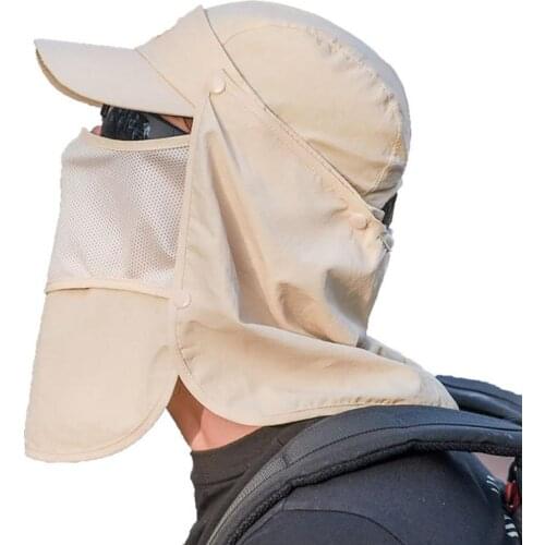 New Outdoor Flap Caps Quick Dry 360 Degree Protection Sunshade Breathable Water Resistant Ear Neck Cover Sportswear Accessories