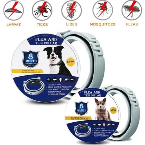Dog Collars Remove Fleas Lice Collars for Cats and Pets Adjustable Insect Repellent Essential Oil Flea-removing Dog Collars