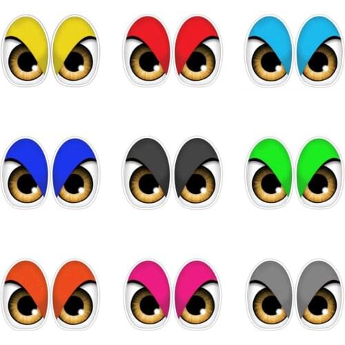 Personality Cartoon Bird Red Eyes Anime Funny Car Stickers Bumper Trunk Truck Graphics JDM Vinyl Car Wrap Decal