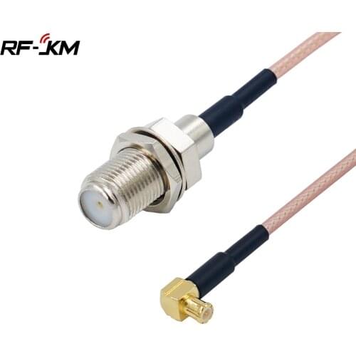 RF coaxial coax cable F female to MCX male Right Angle RG316 10-50CM Antenna Extender Cable Adapter Jumper for SDR