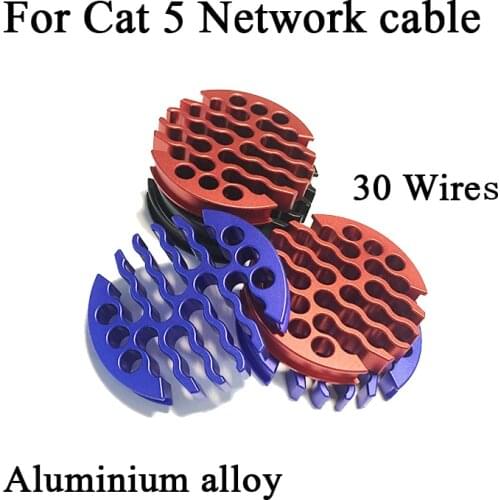 Aluminum alloy Cat5 / Cat6 network cable comb arrangement for computer room cleaning tools 30 wires