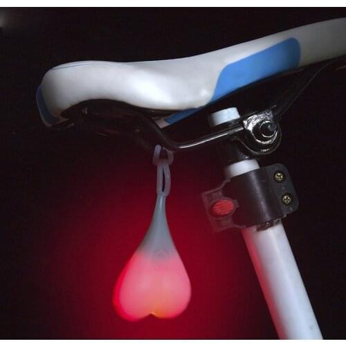 Cycling Balls Tail Silicone Light Creative Bike Waterproof Night Essential LED Red Warning Lights Bicycle Seat Bike Light