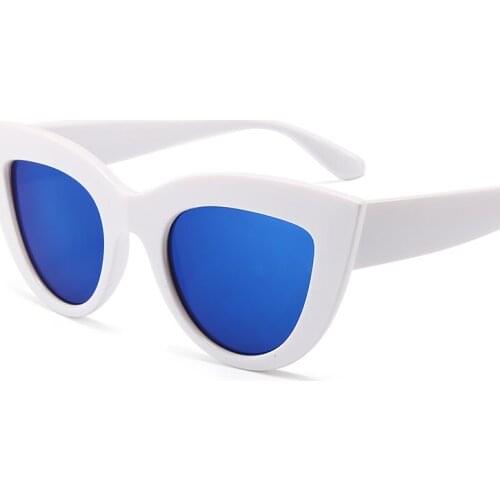 Stylish Big Cat.3 UV400 Black Ladies Cat Eye Sunglasses Women Plastic Cateye Glasses