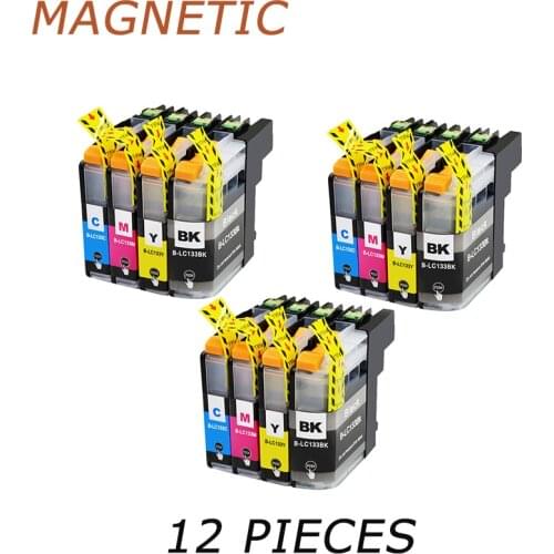 Printer 12 Pieces LC133 Compatible Ink Cartridges For Brother MFC-J245 J470DW J475DW J650DW J870DW J4410DW J4510DW Printers
