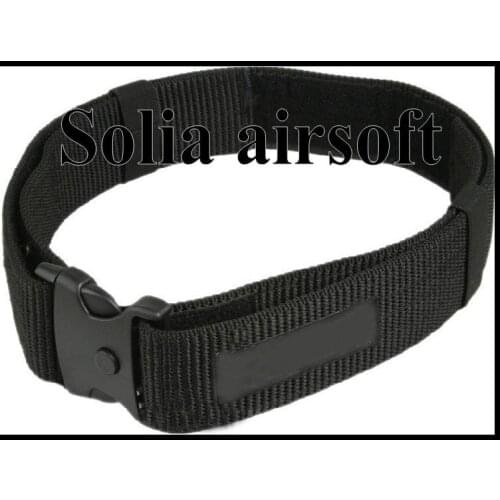 Tactical Belt Wide Nylon Sport Combat Training Soldier Waistband Military Belts Black