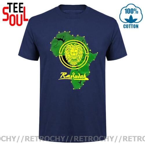 Vintage Lion Of Judah Reggae Music Rastafari Rasta T shirt men The Map of Africa Creative Wakanda Brand Country Flag man T-shirt