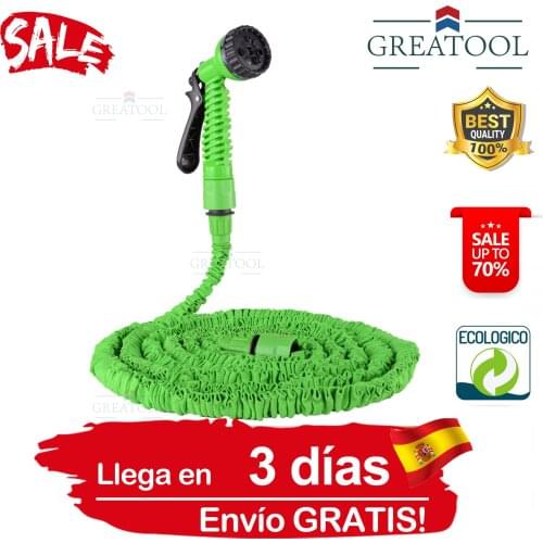 Retractable garden Mangura, expandable flexible reels, irrigation connector, pots and pots with stand, for car wash