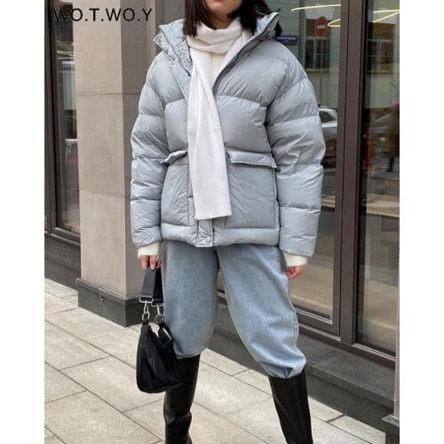 Женские пуховики с капюшоном WO.T.WO.Y China At AliExpress