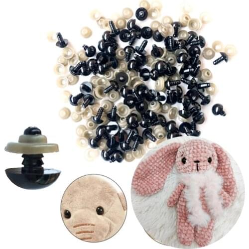 100pcs 5-24mm Black Safety Doll Eyes Sewing Beads For DIY Bear Stuffed Toys Scrapbooking Crafts
