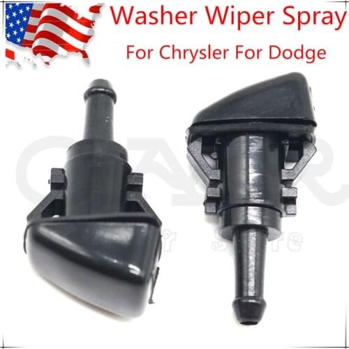 2PCS Windshield Washer Wiper Spray Fluid Nozzle For Chrysler For Dodge Ram / Charger OEM 4805742AB 4805742AC 5116079AA 4805742