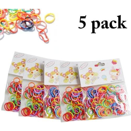 5PCS Dog Hair Ring Pet Hair Rubber Band Assorted Color Elastic Pet Hair Tie Pet Decoration Supplies For Pet Grooming
