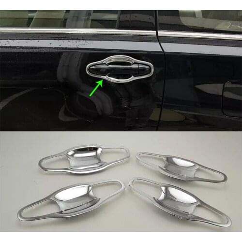 Car Accessories Exterior Decoration ABS Chrome Side Door Handle Bowl Cover Trim For Toyota Highlander 2015 Car-styling