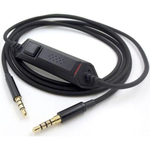 3.5mm Audio Cable Inline Control for Logitech G633 G933 Gaming Headset Headphone 11UB