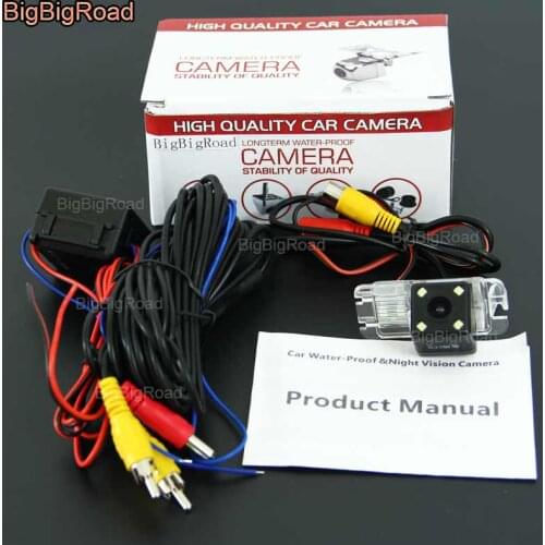 BigBigRoad Car Rear View Reversing backup Camera with power relay / filter For Jeep Compass 2014 parking camera Night Vision