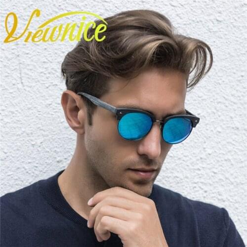 Viewnice Branded sunglasses Wooden Polaroid Sunglasses Woman Designer 2017 Women HD polarized Male Sunglasses Metal UV400 V08