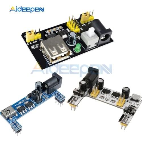 DC 3.3V 5V Micro Mini USB MB102 2 Channel Breadboard Module MB102 Breadboard Power Module MB-102 Solderless Bread Board