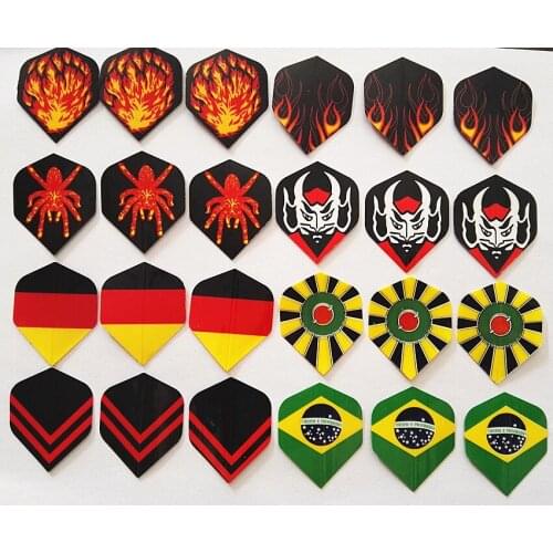 2020 New 24 Pcs Darts Flights Darts Professional Steel Tip Darts Hard Soft Tips 4 Wings Accessories for Electronic Dartboards