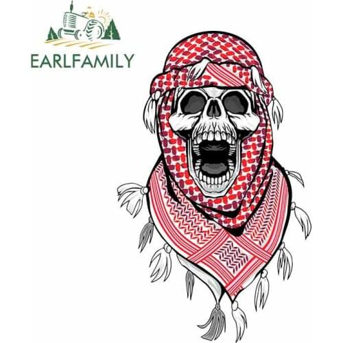 EARLFAMILY 13cm x 8.2cm For Arabic Skulls Trunk Car Stickers Decoration Decal Windshield Surfboard Air Conditioner