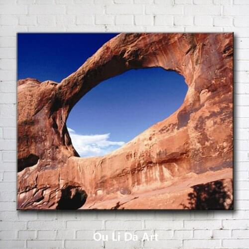 Photography blue sky rock landscape canvas printings oil painting printed on canvas home wall art decoration pictures