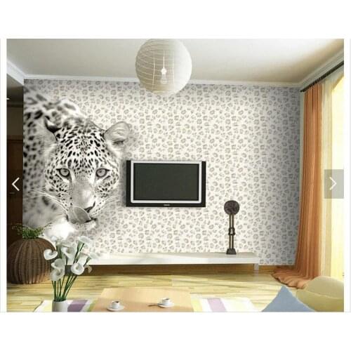Customized 3d photo wallpaper 3d TV wallpaper murals 3 d TV setting wall adornment fashion leopard grain living room wallpaper