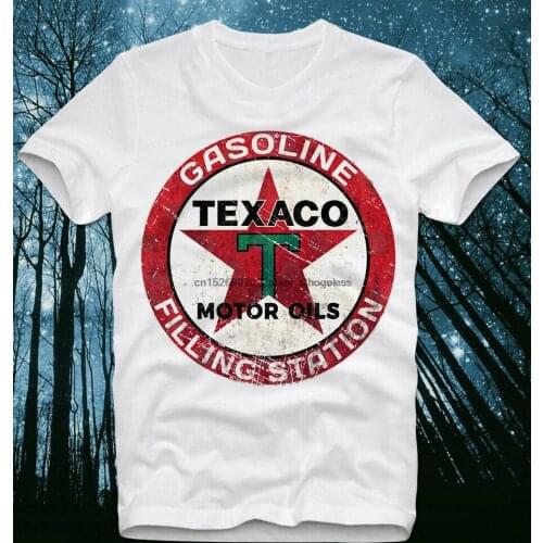 T-SHIRT TEXACO MOTOR OILS Biker Roadtrip route 66 Motocross Motorbike Retro Vin