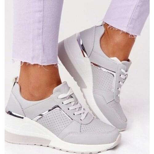 Sport Wedge Shoes Women Casual Shoes Brand Design 2021 New Height Increasing Air Cushion Comfortable Sneakers Zapatos De Mujer