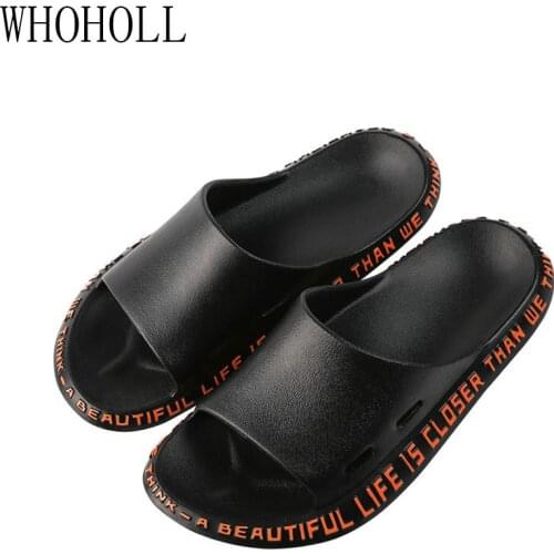 Summer mens slippers Korean version personality wear outside couple antiskid indoor home bath soft bottom bathroom sandals