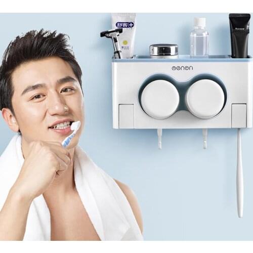 Punch-free Installation Magnetic Adsorption Inverted Toothbrush Holder Storage Rack Bathroom Accessories Dropshipping