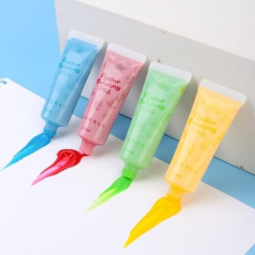 30ml Finger Paint 6 Colors Set Washable Kids Finger Paint Supplies Gift for Kids 12 colors