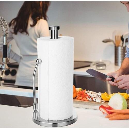 Desktop Vertical Paper Holder Kitchen Napkins Stand Rack Toilet Towel Tissue Holder Paper Towel Dispenser Bathroom Hardware