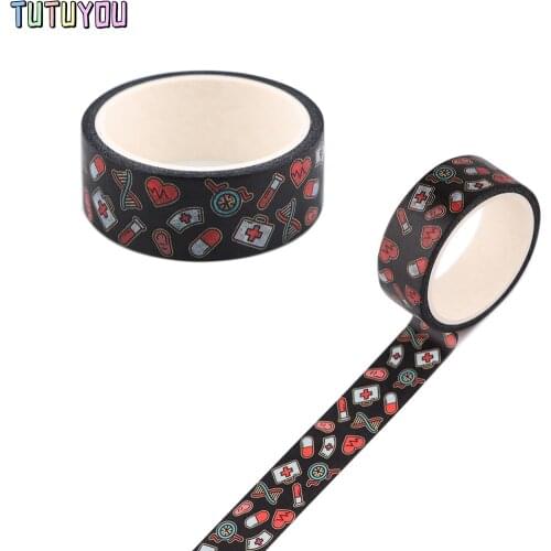 PC2997 1pcs Medical Supplies Theme Decorative Paper Washi Tape DIY Scrapbooking Tapes Office Hospital Supply For Doctor Nurse