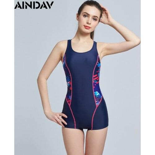 Professional Sports Swimwear Women Boxer One Piece Swimsuit Large Size Beach Bathing Suits Swimming Suit for Womens Maio Praia