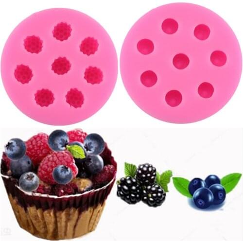 Raspberry Fruit Fondant Silicone Mold for DIY Pastry Cupcake Dessert Chocolate Cake Decoration Kitchen Accessories Baking Tool