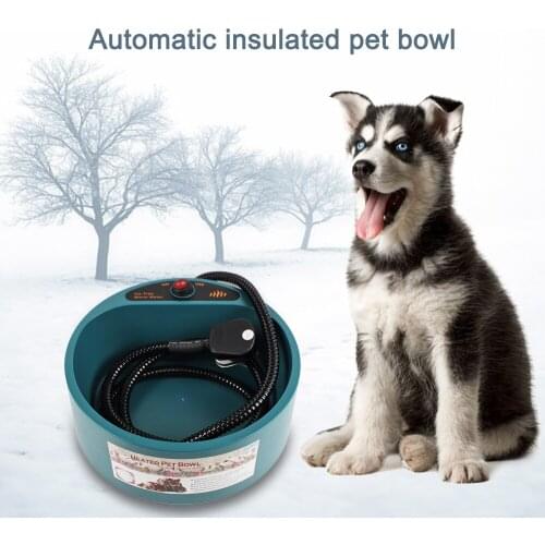 Dog Bowl Heating Feeding Feeder Water Bowl Pet Dog Cats Puppy Winter Heating Pet Feeder Food Container Feeding
