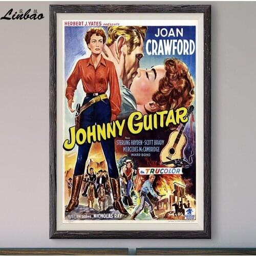 V152 1954 'Johnny Guitar' Vintage Classic Movie Custom Silk Poster Home Deco Wall Art Christmas Gift