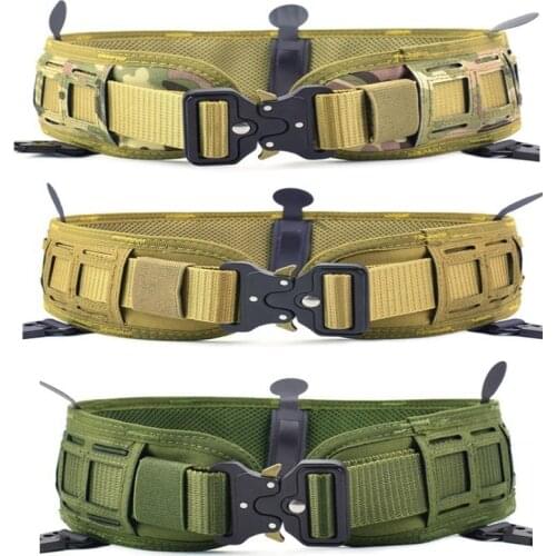 Military Waist Belt Multi-Purpose Molle Padded Patrol Belt Outdoor Sports Equipment Tactical Padded Patrol Molle Battle Belt